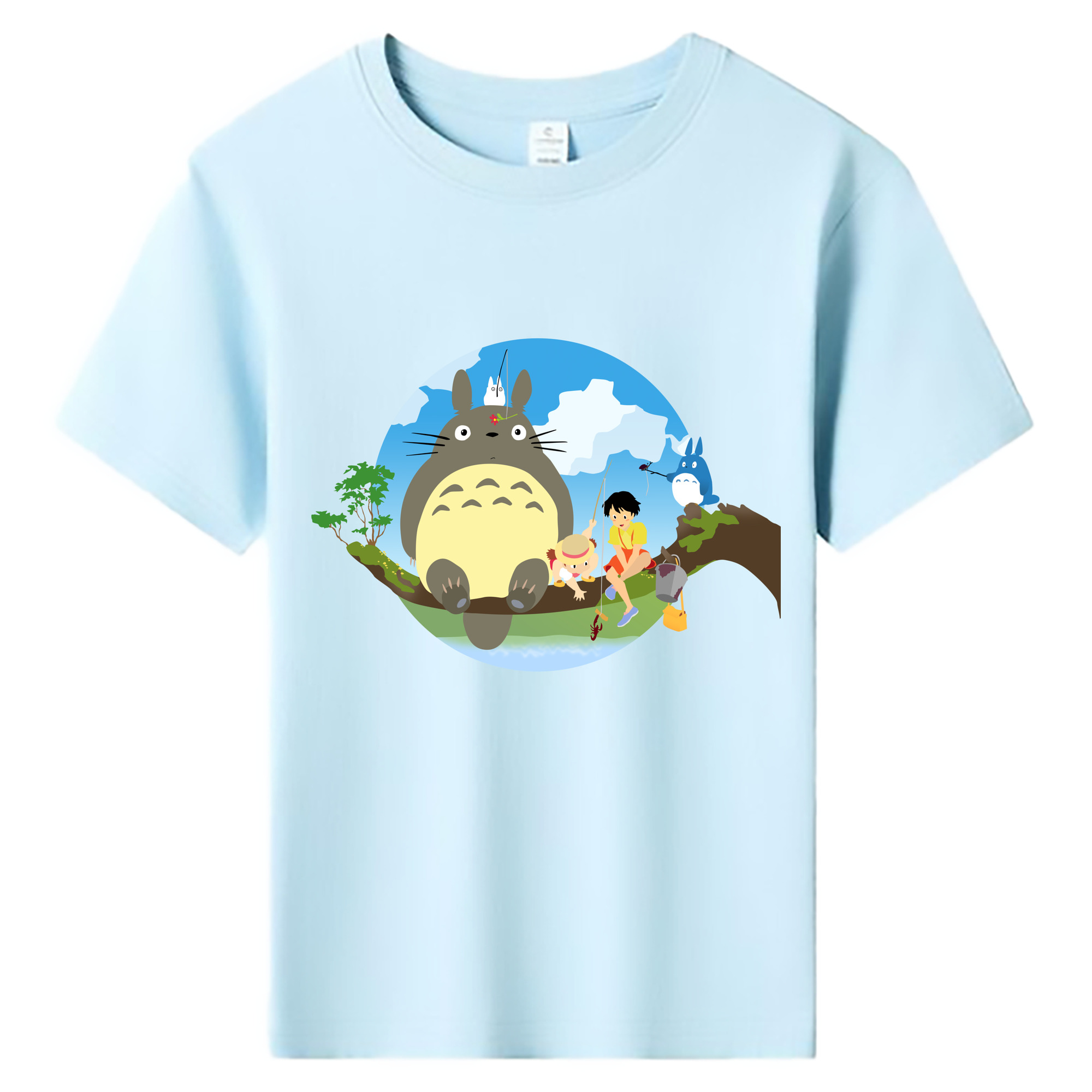 （画像用） となりのトトロ 草壁メイ 草壁サツキ My Neighbor Totoro Satsuki Kusakabe Mei Kusakabe 綿100％キッズTシャツ（フロントプリント）